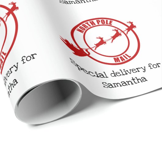 北極サンタメイルトナカイのクリスマス ラッピングペーパー (ロールコーナー)