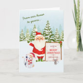 北極サンタ猫とマウスクリスマス シーズンカード (正面)