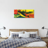 北極サーモン缶ラベルNushagak, AK キャンバスプリント (インサイチュ (寝室))