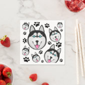 北極シベリアのハスキー大きな犬 スタンダードカクテルナプキン (インサイチュ)