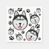 北極シベリアのハスキー大きな犬 スタンダードカクテルナプキン (正面)