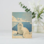 北極シールヴィンテージ ポストカード (スタンド正面)