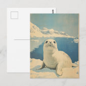 北極シールヴィンテージ ポストカード (正面/裏面)