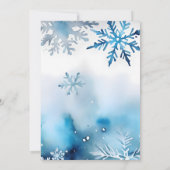 北極シール冬の誕生日の編集可能テンプレート 招待状 (裏面)