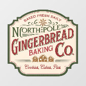 北極ジンジャーパンベーキング会社ヴィンテージ ウィンドウサイン (シート)