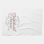 北極ジンジャーブレッドクッキーホリデークリスマス キッチンタオル (横)