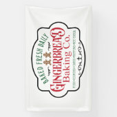 北極ジンジャーブレッドベーキング会社クリスマス 横断幕 (縦)