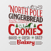 北極ジンジャーブレッドCookie ウィンドウサイン (シート)