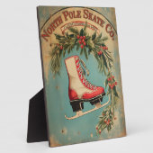 北極スケート株式会社ヴィンテージ標識 フォトプラーク (側面)