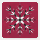 北極スノーフレーク、白黒バッファロープレイド スクエアシール (正面)