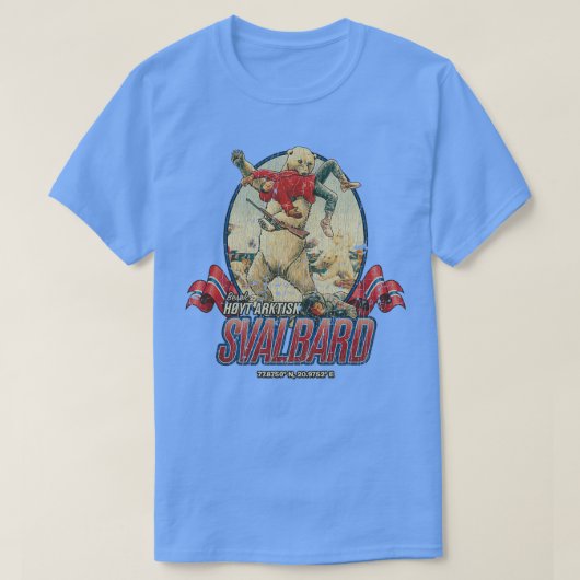 北極スバルバードを訪れる Tシャツ (デザイン正面)