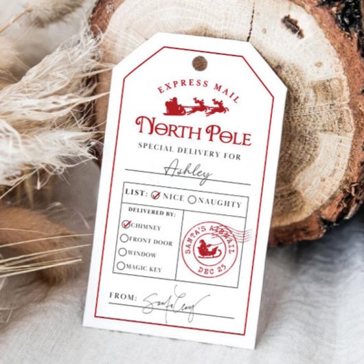 北極スペシャルデリバリーギフトラベルサンタワークショ ギフトタグ