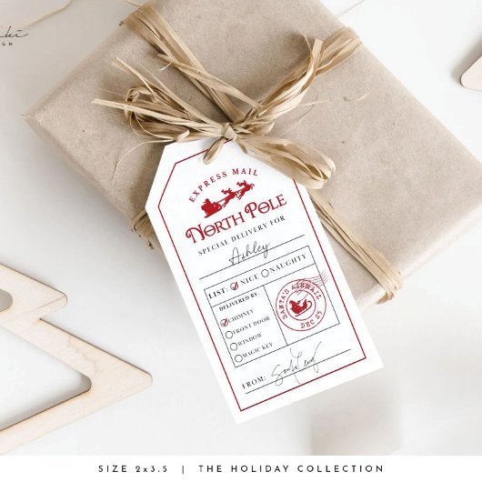 北極スペシャルデリバリーギフトラベルサンタワークショ ギフトタグ