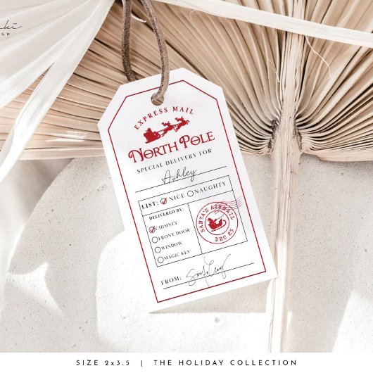 北極スペシャルデリバリーギフトラベルサンタワークショ ギフトタグ