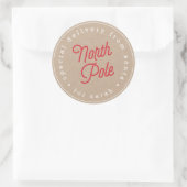 北極スペシャルデリバリークラフトステッカー ラウンドシール (バッグ)