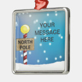 北極セラミック装飾のクリスマス メタルオーナメント (左)