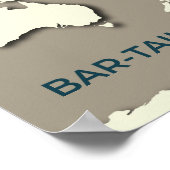 北極タンマイグレーションマップ – ミニマルヴィンテージ ポスター (角)