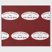 北極ダークレッドからの特別な配達 ラッピングペーパー (フラット)