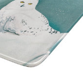 北極ティール（緑がかった色）スノーフクロウ カッティングボード (角)