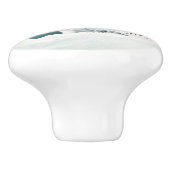 北極ティール（緑がかった色）スノーフクロウ セラミックノブ (側面)