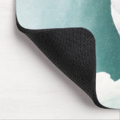 北極ティール(緑がかった色)スノーフクロウ マウスパッド (コーナー)