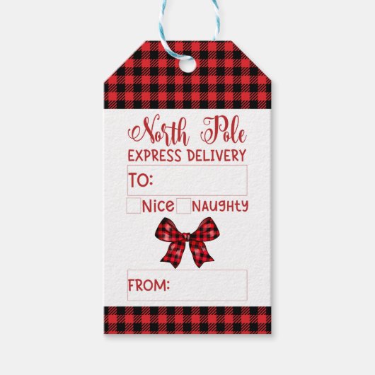 北極デリバリークリスマス ギフトタグ (正面)