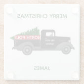 北極デリバリートラック ガラスコースター (裏面)