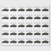 北極デリバリートラック – メリークリスマス ラッピングペーパー (フラット)