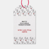 北極トナカイからの特別カスタム配送 ギフトタグ (裏面)