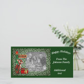 北極トナカイのクリスマスホリデーフォトカード シーズンカード (スタンド正面)