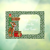 北極トナカイクリスマスホリデパーソナライズされたー ウィンドウサイン (シート3)