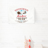 北極トナカイ飛んでいるクリスマス航空 横断幕 (インサイチュ)