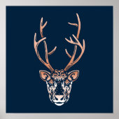 北極トナカイ |トナカイ冬の壁プリント ポスター (正面)