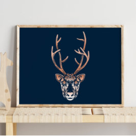 北極トナカイ |トナカイ冬の壁プリント ポスター