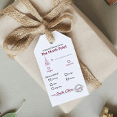 北極トレンディーマゼンタクリスマスネームギフトラベル ギフトタグ