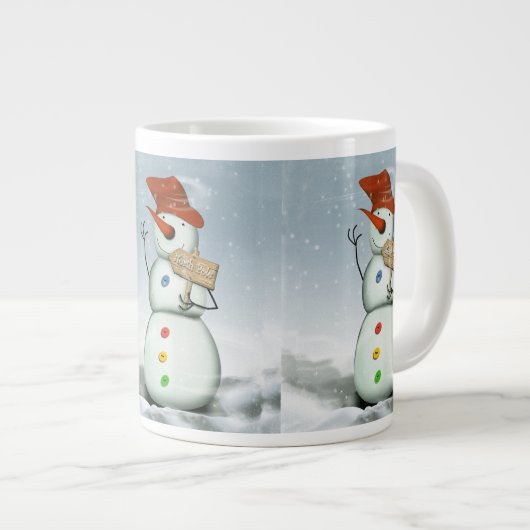 北極バインド雪だるま ジャンボコーヒーマグカップ (正面右)
