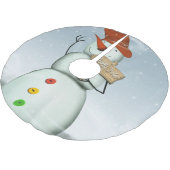 北極バインド雪だるま ブラッシュドポリエステルツリースカート (アングル)