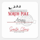 北極パーソナライズされたのシール スクエアシール (正面)