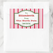 北極パーソナライズされたギフトラベルシール 長方形シール (バッグ)