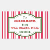 北極パーソナライズされたギフトラベルシール 長方形シール (正面)