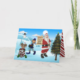 北極パーソナライズされたサンタクリスマス シーズンカード