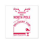 北極パーソナライズされたトナカイ郵便 セルフインキングスタンプ (デザイン)