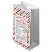 北極パーソナライズされた特別配達サンタ スモールペーパーバッグ (正面アングル)