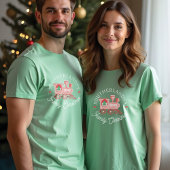 北極ピンク表現トレイン家族クリスマス トライブレンドＴシャツ
