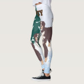 北極ブラウンアラスカンシベリアのハスキー犬の女性 レギンス (左)