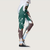 北極ブラウンアラスカンシベリアのハスキー犬の女性 レギンス (右)