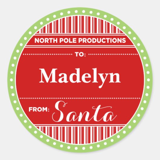 北極プロダクションクリスマス ラウンドシール (正面)