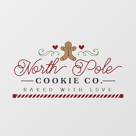 北極ベーカリーのクッキーワードアート ウィンドウサイン (シート)