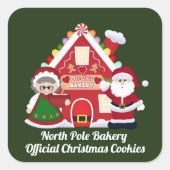 北極ベーカリークリスマスベーキングシール スクエアシール (正面)