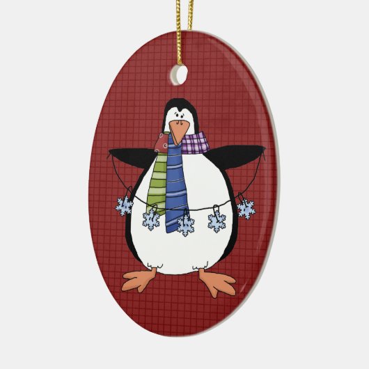 北極ペンギンのセラミッククリスマスオーナメント セラミックオーナメント (左)